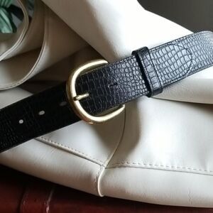 FRONTIER SERIES - ALLIGATOR GRAIN SPLIT COWHIDE BONDED LEATHER LINED BELT  - S3